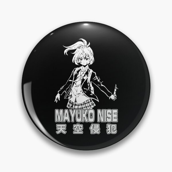 Item preview, Graphic Mayuko Nise character anime black and white designed and sold by ViniciusAze8970.