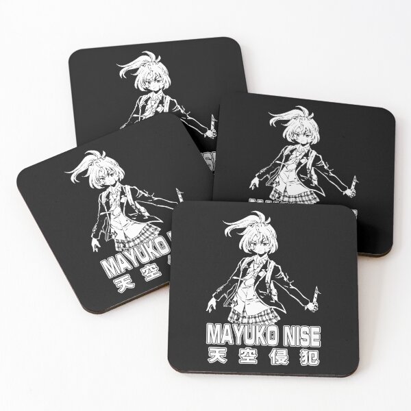 Item preview, Graphic Mayuko Nise character anime black and white designed and sold by ViniciusAze8970.