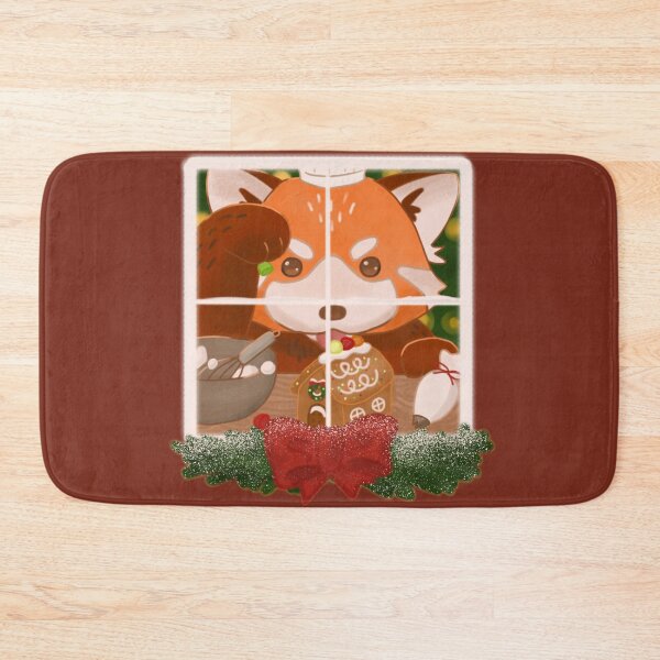 Item preview, Watching a Redpanda Decorating a Gingerbread house on Christmas in front of a Festive Window designed and sold by citrusapple.