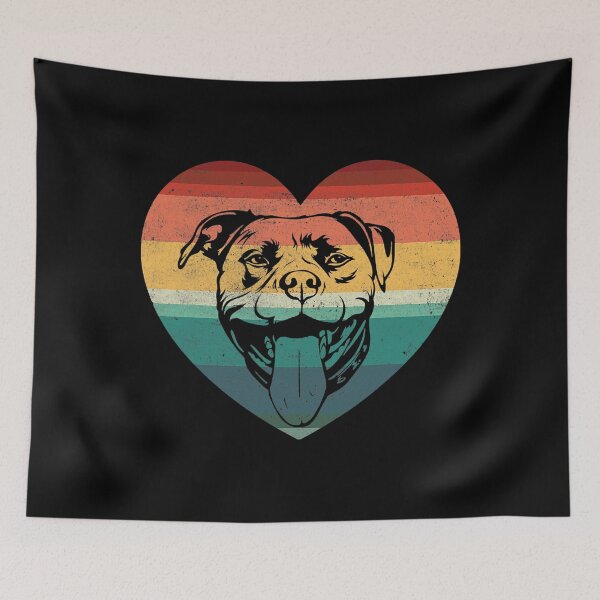 Item preview, Retro Vintage Pitbull Heart Valentines Day Boys Girls designed and sold by MichaelZaloga.