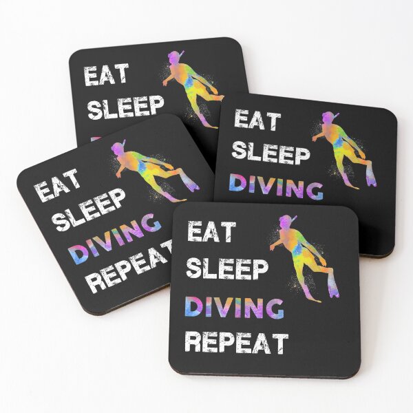 Item preview, Diving Watercolor Eat Sleep designed and sold by VickyCloset.