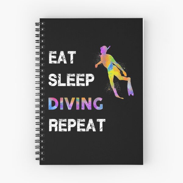 Item preview, Diving Watercolor Eat Sleep designed and sold by VickyCloset.
