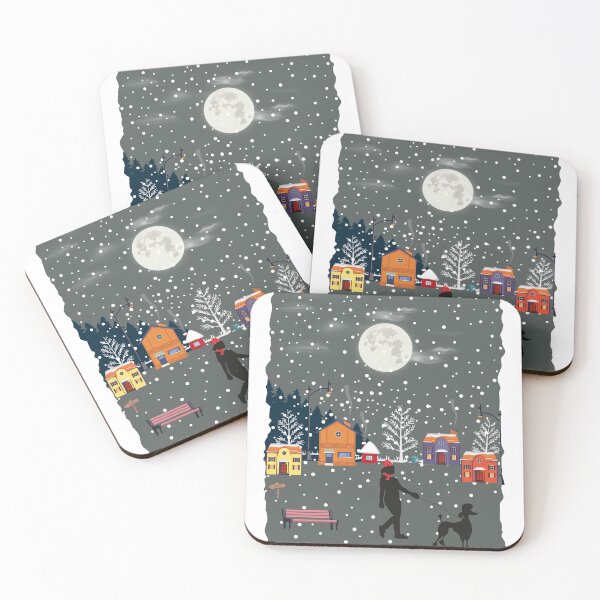Item preview, Dog Walk In The Snow For dogs lovers designed and sold by SOUFIANE1991.