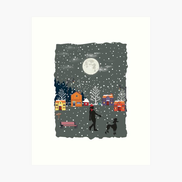 Item preview, Dog Walk In The Snow For dogs lovers designed and sold by SOUFIANE1991.