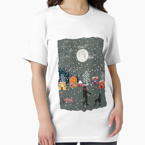 Item preview, Dog Walk In The Snow For dogs lovers designed and sold by SOUFIANE1991.