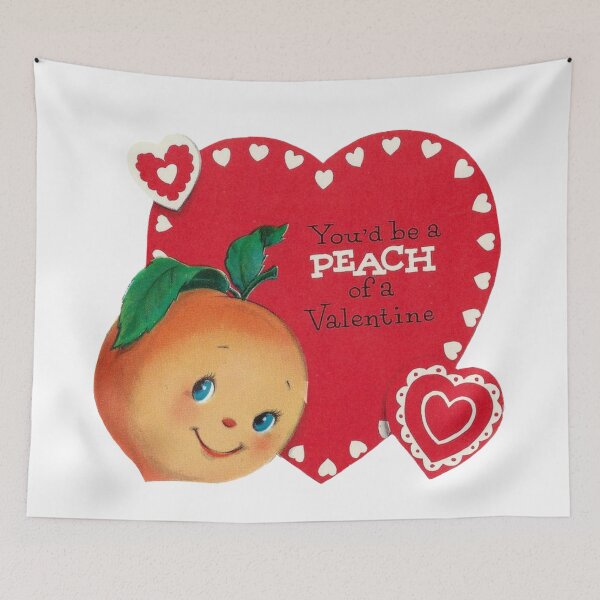 Item preview, Vintage Heart Valentine with Peach  designed and sold by Pinkmagenta.