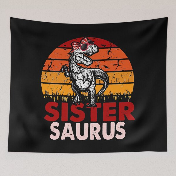 Item preview, Sistersaurus Divertido Lindo Retro T Rex Coincidencia designed and sold by MichaelZaloga.