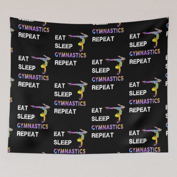 Artikelvorschau, Gymnastik Aquarell Eat Sleep entworfen und verkauft von VickyCloset.