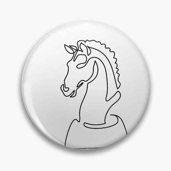 Item preview, Chess Knight Line Drawing designed and sold by chesscreative.