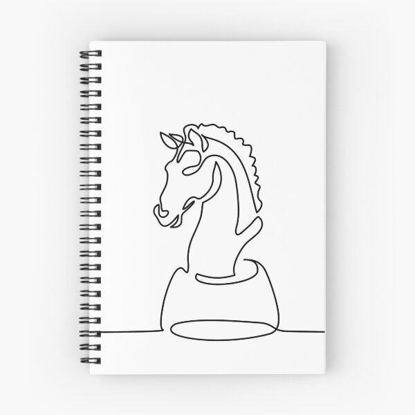 Item preview, Chess Knight Line Drawing designed and sold by chesscreative.