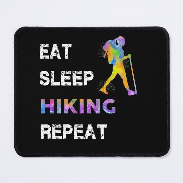 Item preview, Hiking Watercolor Eat Sleep designed and sold by VickyCloset.