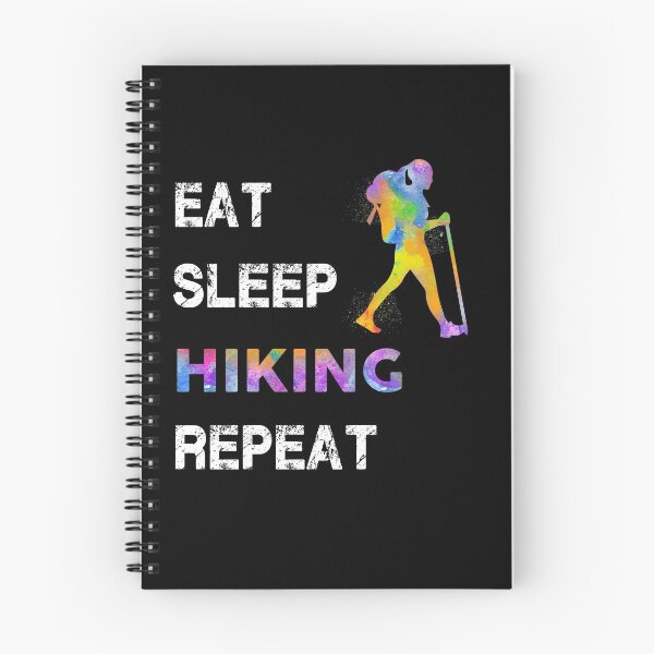 Item preview, Hiking Watercolor Eat Sleep designed and sold by VickyCloset.