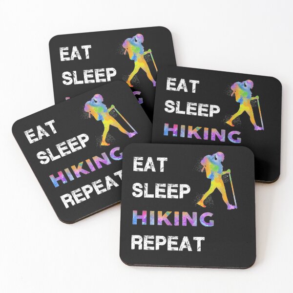 Item preview, Hiking Watercolor Eat Sleep designed and sold by VickyCloset.