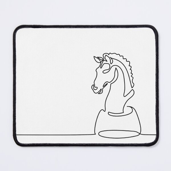 Item preview, Chess Knight Line Drawing designed and sold by chesscreative.