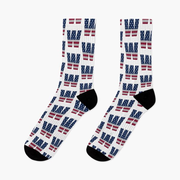 Item preview, US Flag Monogram Letter "W" 4th July Stars Stripes designed and sold by SunnyStreet.