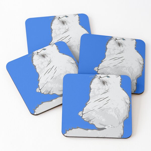 Item preview, White Cat Sticker designed and sold by ManuelKleina.