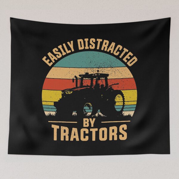 Item preview, Easily Distracted By Tractors Farmer Tractor Funny Farming designed and sold by KevinGardner1.