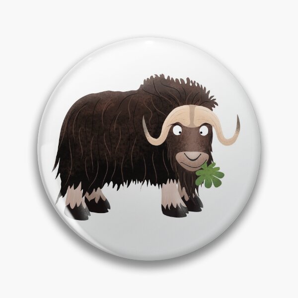 Item preview, Funny musk ox cartoon illustration designed and sold by FrogFactory.
