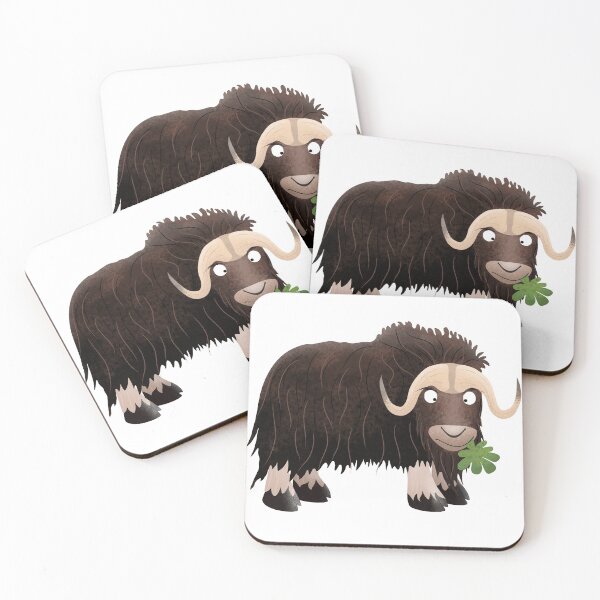 Item preview, Funny musk ox cartoon illustration designed and sold by FrogFactory.