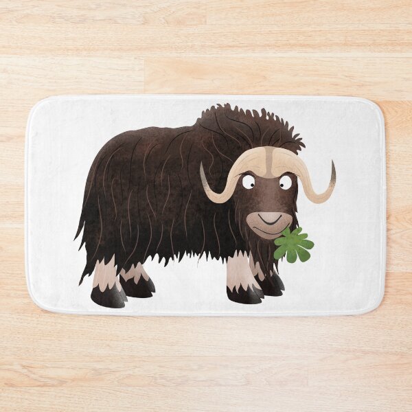 Item preview, Funny musk ox cartoon illustration designed and sold by FrogFactory.
