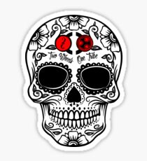 Two Wheels Sugarskull Sticker