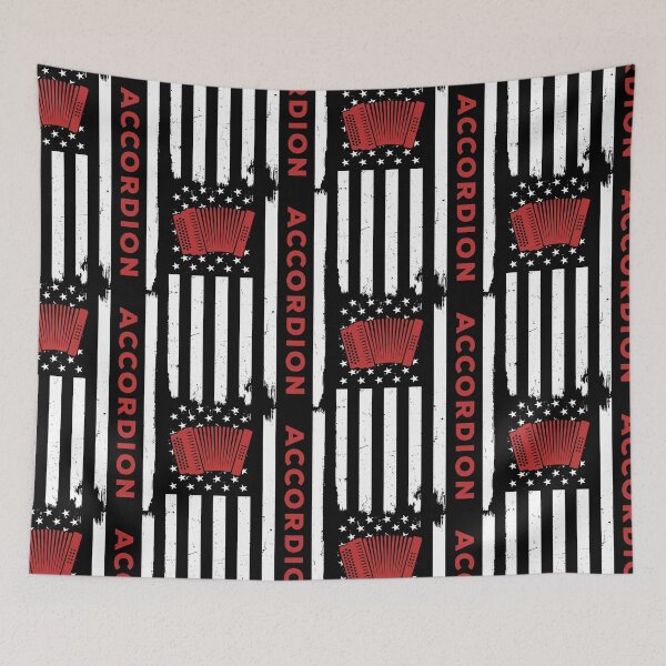 Item preview, Accordion Instrument American Flag designed and sold by Mnightsa.