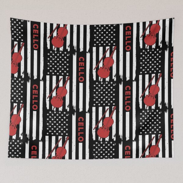 Item preview, Cello Instrument American Flag designed and sold by Mnightsa.