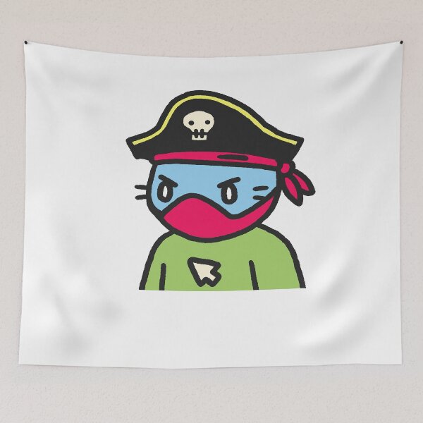 Item preview, Cool Cat#1730  Cute cat Cartoon cat Pirate hat designed and sold by PetTotem.