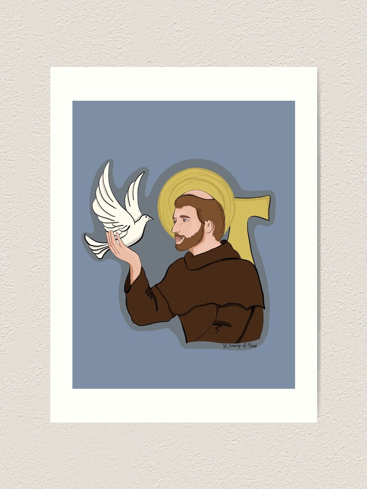 Saint Scholastica Card Art Print Instant Download DIY 