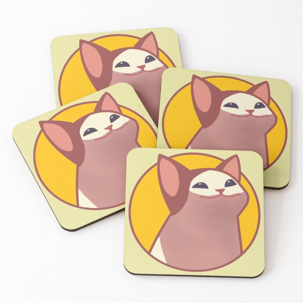 Item preview, pop pog cat cute smile designed and sold by Mindy Bubble.