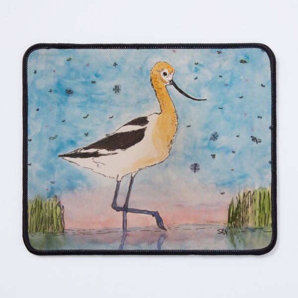Item preview, American Avocet at Twilight Watercolor designed and sold by TurnipWilson.
