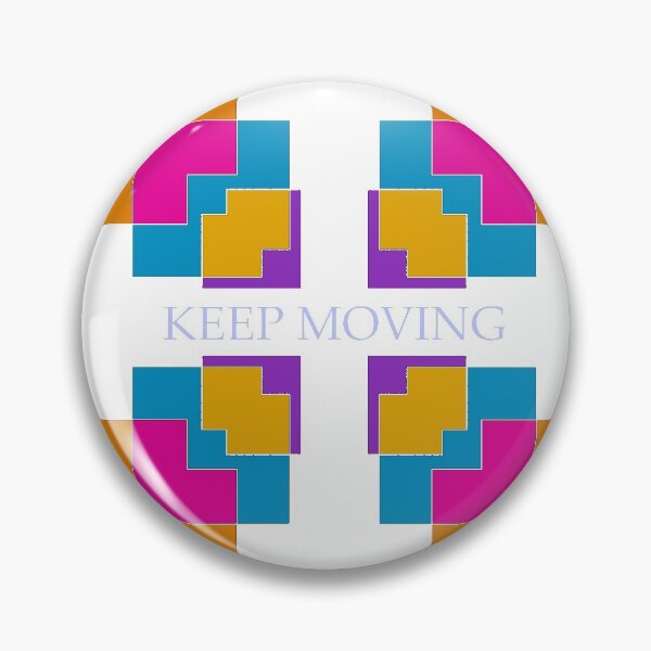 Item preview, Keep moving - disco - multicoloured kaleidoscope blocks designed and sold by MoMoJaJa.