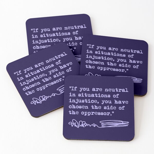 Item preview, Desmond Tutu - If You Are Neutral in Situations of Injustice (lavender) designed and sold by Thelittlelord.
