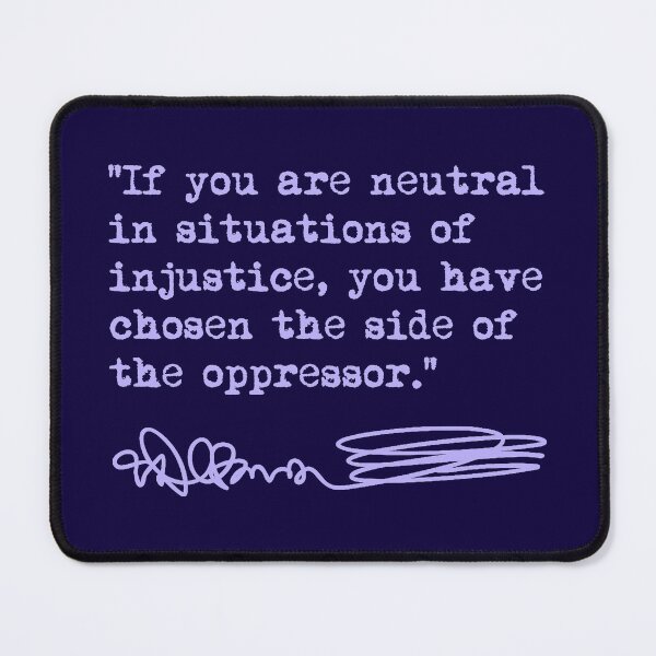 Item preview, Desmond Tutu - If You Are Neutral in Situations of Injustice (lavender) designed and sold by Thelittlelord.