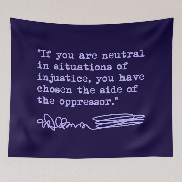 Item preview, Desmond Tutu - If You Are Neutral in Situations of Injustice (lavender) designed and sold by Thelittlelord.