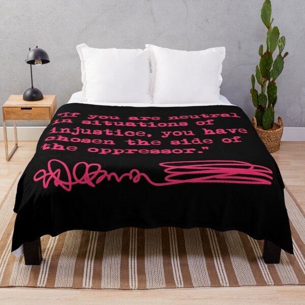 Item preview, Desmond Tutu - If You Are Neutral in Situations of Injustice (hot pink) designed and sold by Thelittlelord.