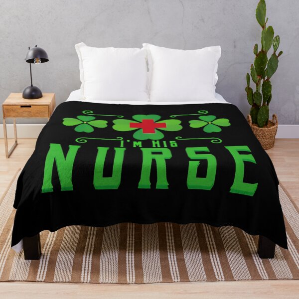 Item preview, I_m His Nurse Shamrock Funny St Patricks Day Valentine Day designed and sold by JeffreyShultz.