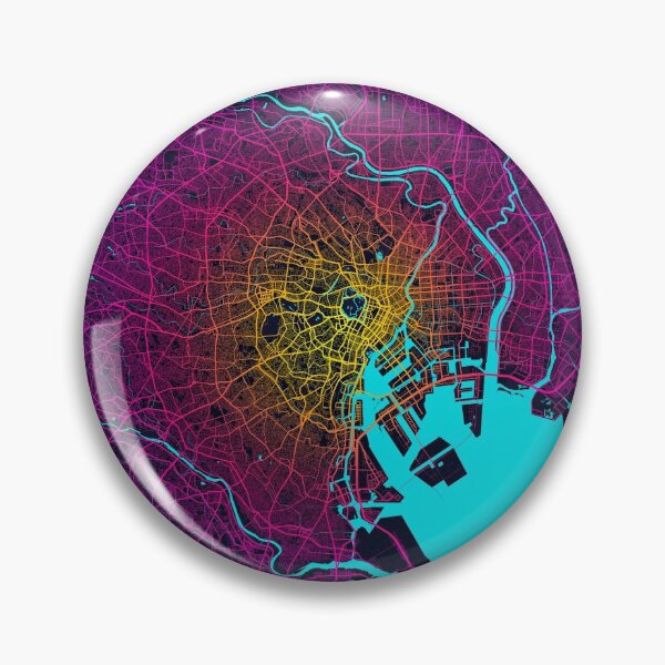 Item preview, Tokyo City Map of Japan - Neon designed and sold by deMAP.