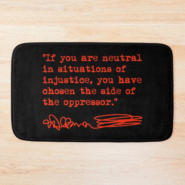 Item preview, Desmond Tutu - If You Are Neutral in Situations of Injustice (red) designed and sold by Thelittlelord.