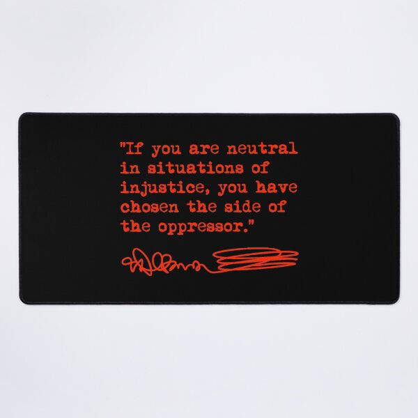 Item preview, Desmond Tutu - If You Are Neutral in Situations of Injustice (red) designed and sold by Thelittlelord.