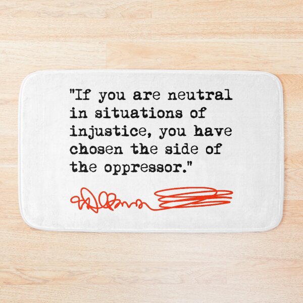 Item preview, Desmond Tutu - If You Are Neutral in Situations of Injustice (black red) designed and sold by Thelittlelord.
