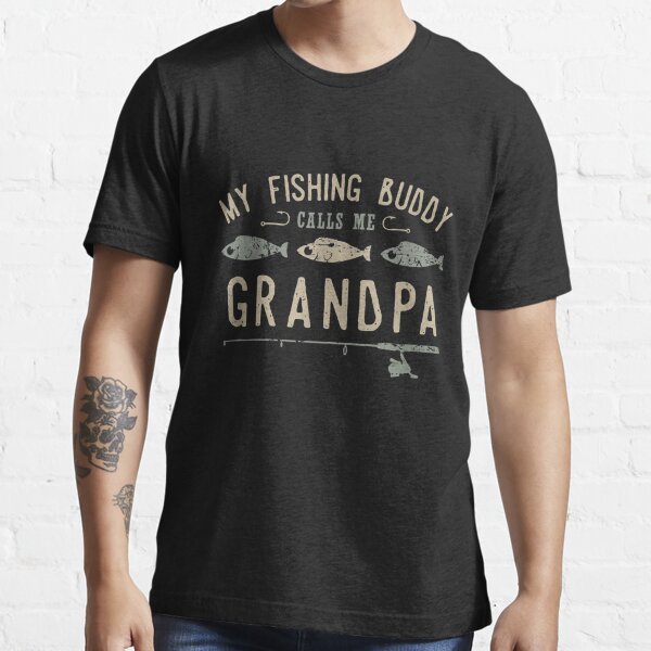 Fishing Buddy Grandpa, Fishing Graphic T-Shirt, Best Grandpa