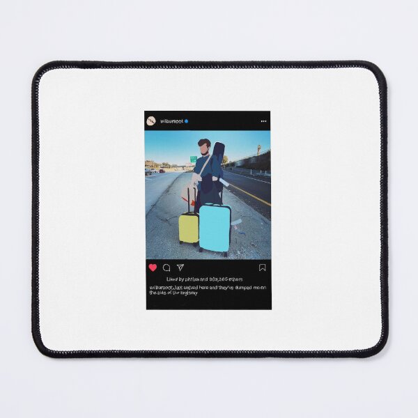Item preview, Wilbur with luggage on the side of the road w/ captions drawing designed and sold by JustVibz.
