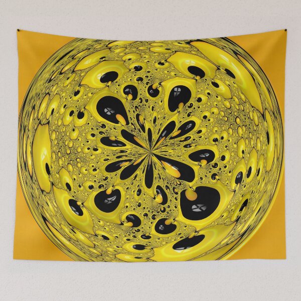 Item preview, Yellow and Black Creation Orb Three designed and sold by Elisabeth Lucas.
