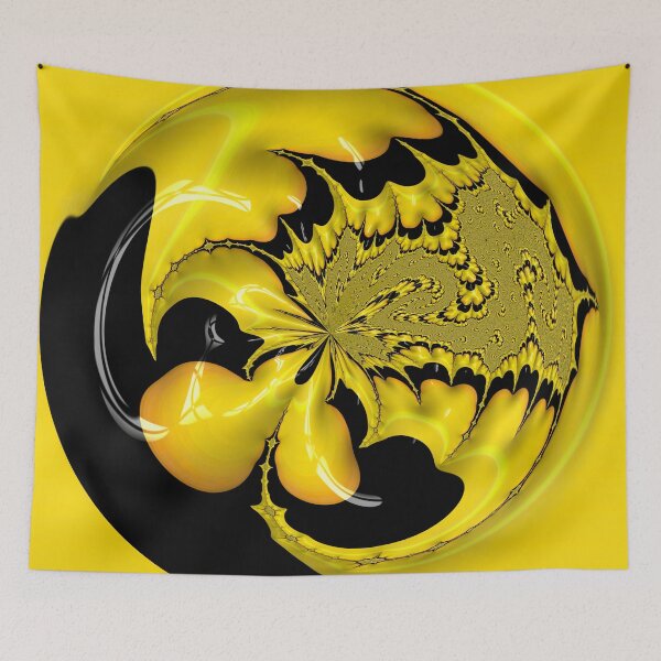 Item preview, Yellow and Black Creation Orb Four designed and sold by Elisabeth Lucas.