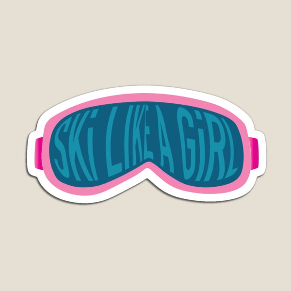 Ski Like A Girl Sticker Holographic Glitter (5” or 3)