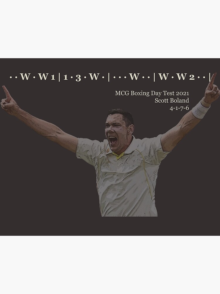 Disover Scott Boland Boxing Day Test Match Ashes Premium Matte Vertical Poster