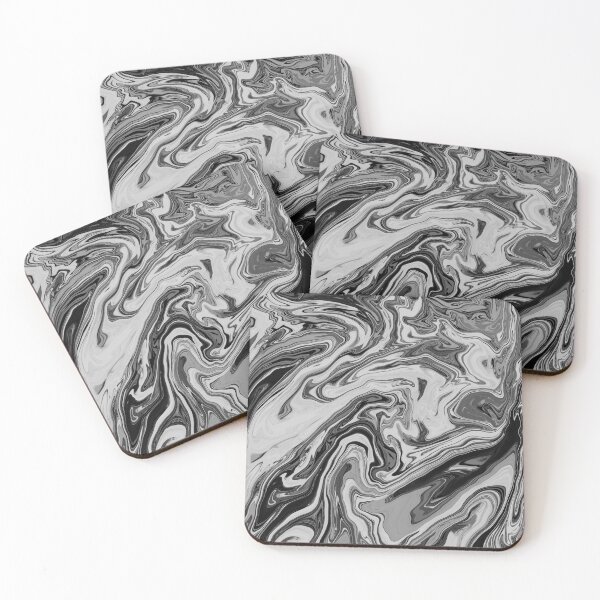 Item preview, Monochrome Paint Pour designed and sold by tiramisumoo.