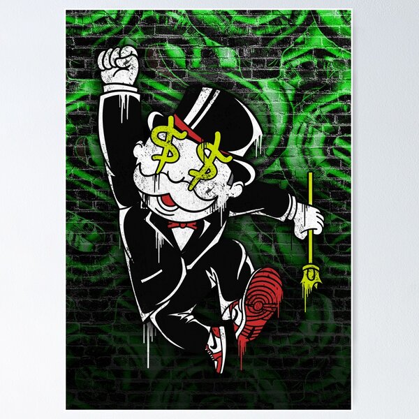 Alec Monopoly Pink Bottom Money Shoe Canvas Wrap UV Printed Poster Floating  Framed Canvas Framed Art Decor Acrylic Print - Etsy