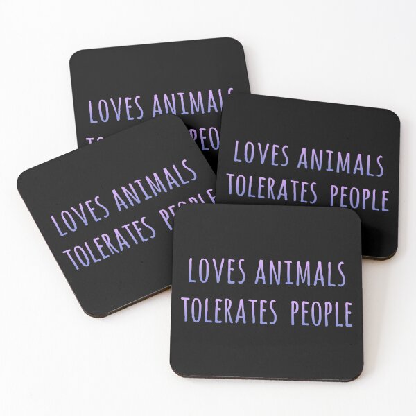 Item preview, Loves Animals Tolerates People - Funny Animal Shirt for men and women designed and sold by Bold Habit Co..